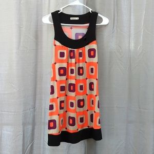Forever small dress Orange purple and black